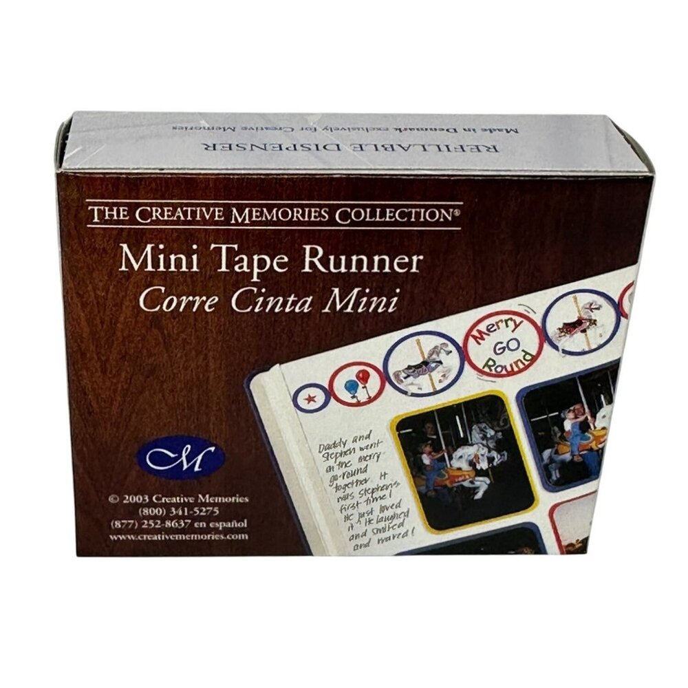 Creative Memories Mini‎ Tape Runner 20ft | Double-Sided Self-Adhesive Roller NEW